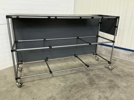 Transport trolley with shelves