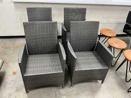 Weiden-Gartenstuhl (4x)