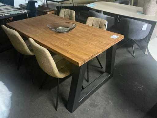 Masa naturală solidă de dining 160 cm