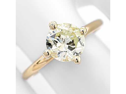 Inel din aur galben de 14 nute cu diamant natural 1,01 ct