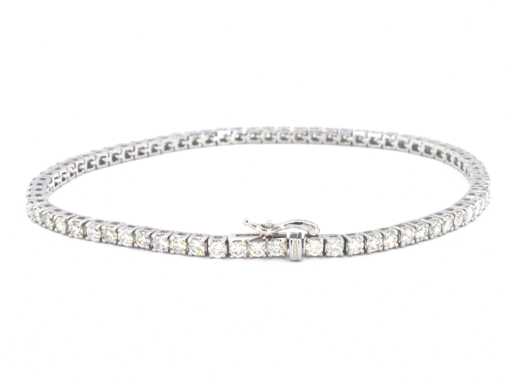 Weißgoldarmband mit 3,50 Karat Diamanten