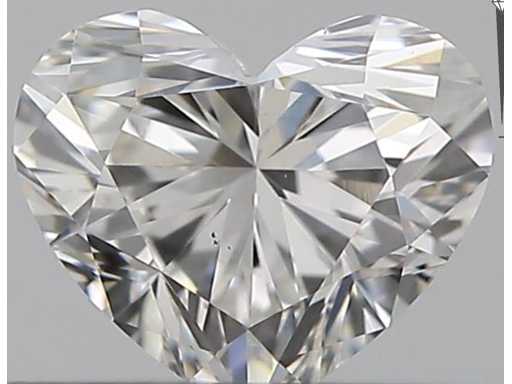 Diamant - 0.30 carat hart geslepen diamant (gecertificeerd)