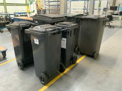 Divers conteneurs à déchets mobiles (6x)