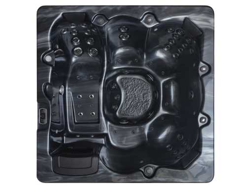 Mawialux spa extérieur 6 personnes avec Bluetooth (plug and play 1x prise 220v) - Noir