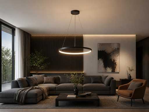 Orien Zand Zwart Hanglamp 60cm 28W LED CCT 3 Kleur & 3 Stappen Dimmen(1x)