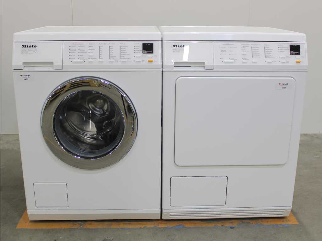 Miele W 5345 SoftCare System Washing Machine & Miele T 8433 C SoftCare System Dryer
