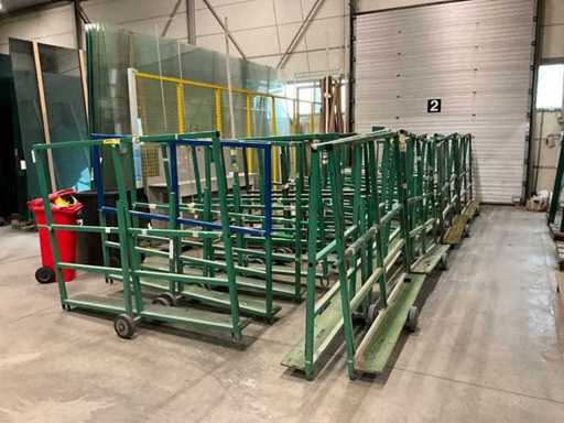 Cărucior de sticlă / cărucior cu plăci (24x)