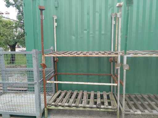 Stapelbare metalen pallet cm 140x88x109 (6x)
