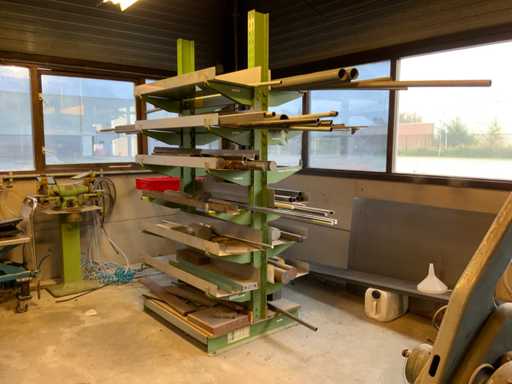 Bito S Kragarmregal mit Inhalt aus Edelstahl, Stahl usw.