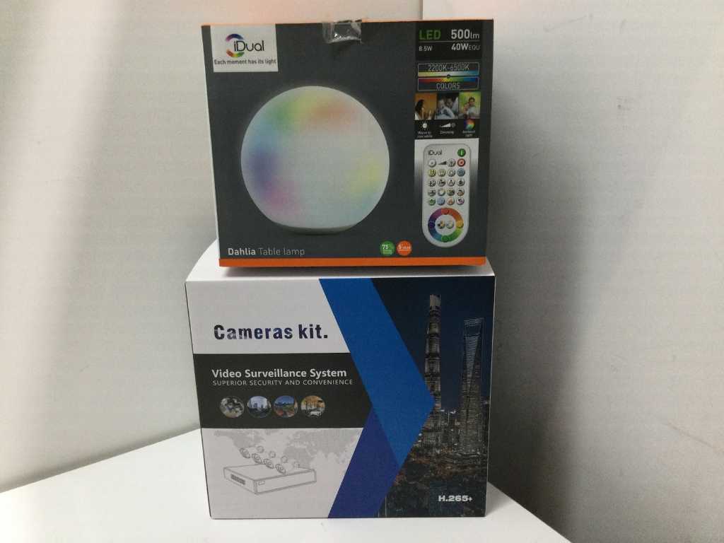 RoHS - 4CH-AHD04-720 - Security Camera + Mood Table Lamp