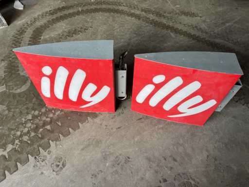 Verlicht wandbord "illy"