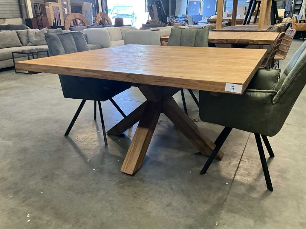 Wooden dining room table