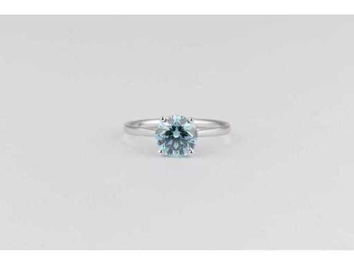 14 Karat Weißgoldring mit 1,63 Karat. Diamant