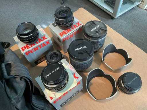 Pentax Various lenses in bag (21x)