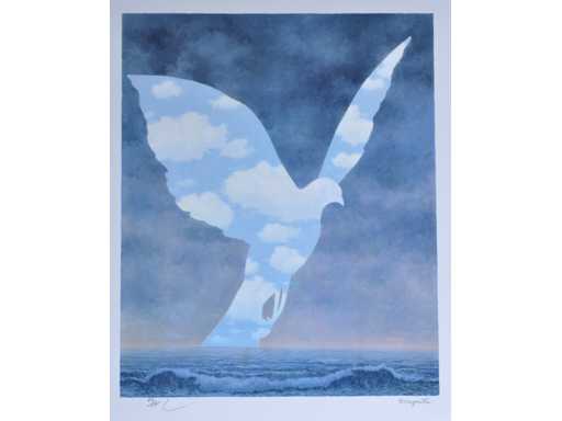 René Magritte (naar) -  La grande famille - litho