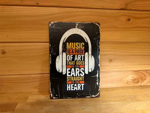 Cartello pubblicitario in metallo