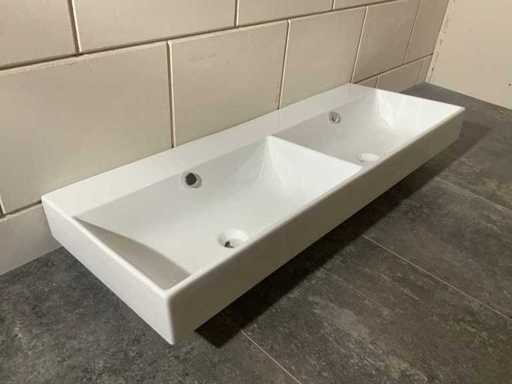 Tecla - Chiuvetă dublă 121 x 45,5cm