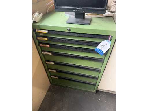   Workshop drawer cabinet with contents