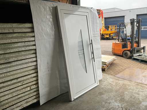 Porte d’entrée en aluminium avec cadre