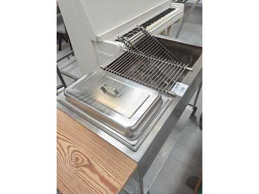- Acier inoxydable pour barbecue avec bain marie intégré