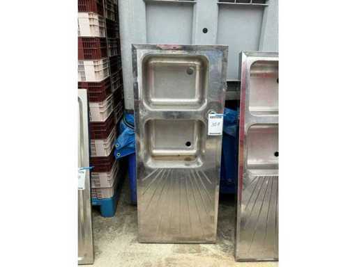 INOX Doppelwaschbecken