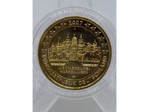 Plaqué or 2 euros – château de Schwerin (Mecklembourg-Poméranie-Occidentale) – Allemagne 2007