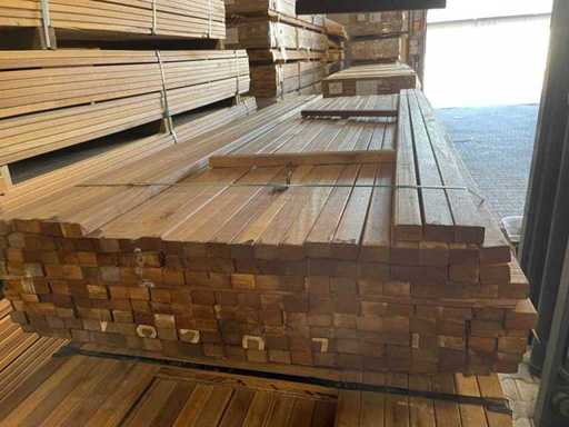 Guyana Teak Latten Geschaafd 2450x40x27mm (190x)