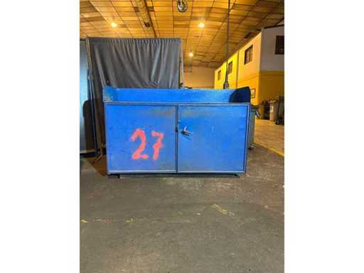 Armadietto base dell'officina in acciaio – Doppie porte, scaffali e scomparti