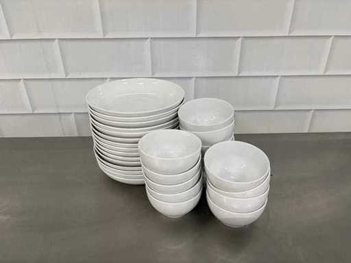 Intermezzo - Appetizer plate and bowl of porcelain (15x)