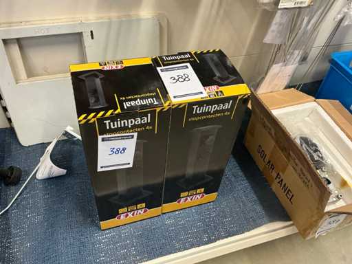 Stâlp de grădină Exin cu socluri (2x)