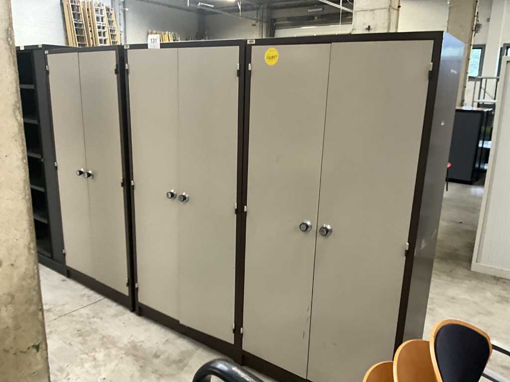 3 tall metal vintage file/storage cabinets