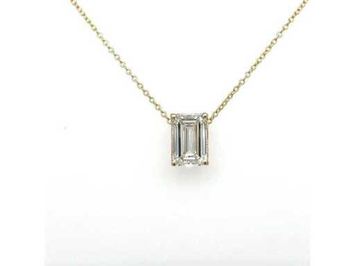 colier galben din aur de 14 carate cu 3,08 ct. Diamond