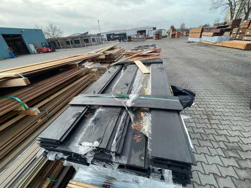 Douglas interchangeable rebate/half-timber rebate black coated 6000x190x18mm (36x)