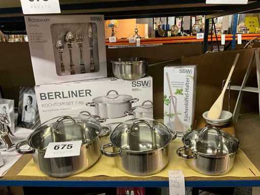 Set di pentole da cucina in 7 pezzi SSW+ posate SSW