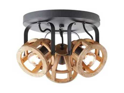 Brilliant Matrix Wood 3-lichts Plafondlamp (21x)