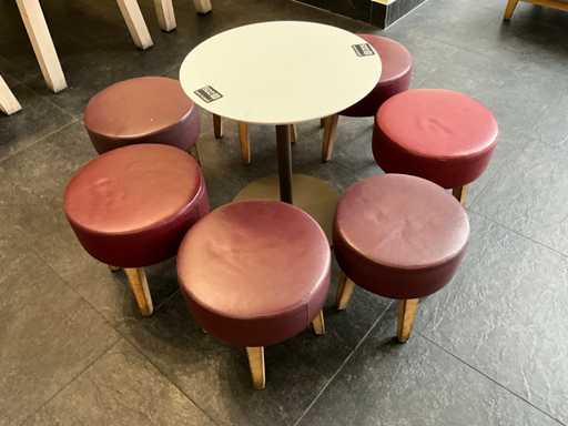 Bistro table with 7 stools
