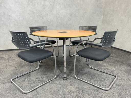 Vitra - set de conférence de design 4p Ø120