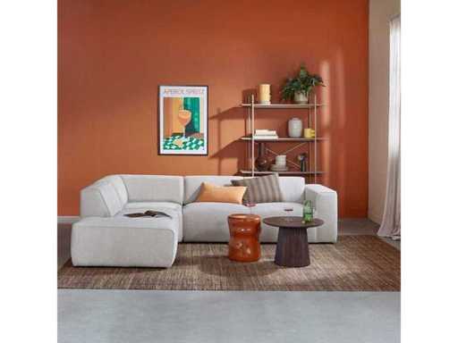 fonQ - Rozciągnięta sofa w narożniku po lewej - naturalna - zestaw sofy