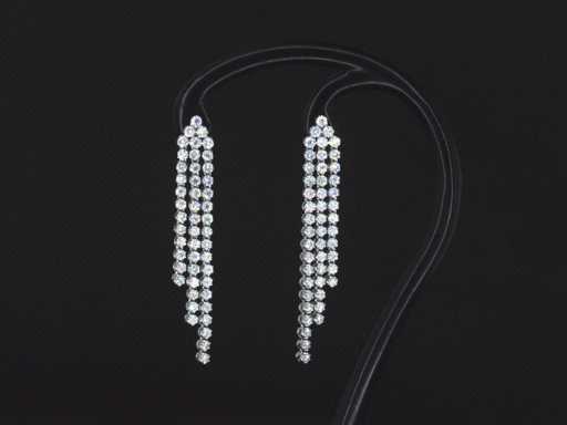 Witgouden chandelier oorbellen met hoge kwaliteit diamanten