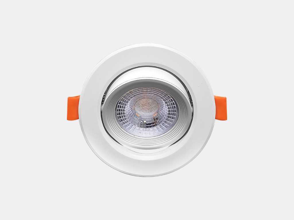 4.9W SMD LED Recessed spotlight 3000K matt white with lens (50x)