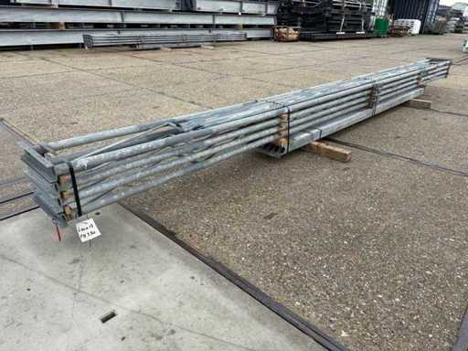 Platdak - Staalconstructie 6.40 x 12.00 meter (77m2)