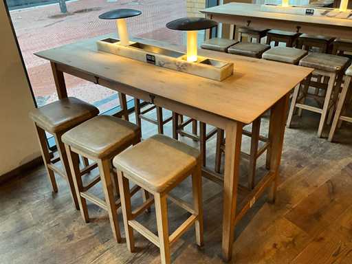 Hutten - Bartafel met marmeren opbouw & verlichting