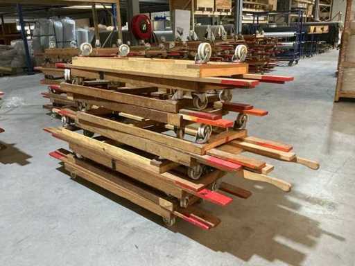 Houten transportkar (10x)