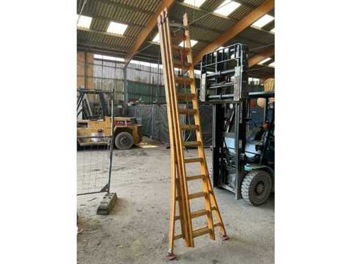 LM T3x13 Échelle coulissante en bois