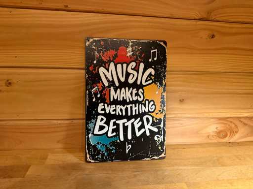 Metalowy szyld reklamowy