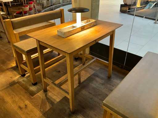 Hutten - Bartafel met marmeren opbouw & verlichting