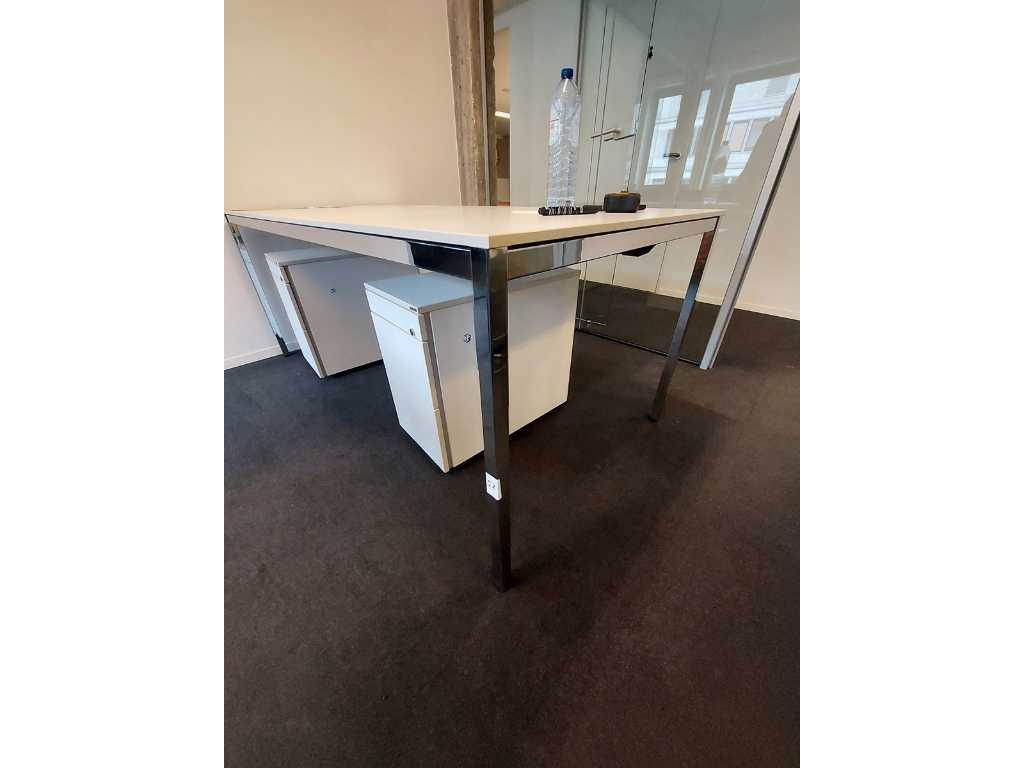 4 x Design desk chrome legs