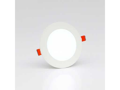 Panneau LED – Rond encastré – 8W – 6500K – Blanc froid (x20)