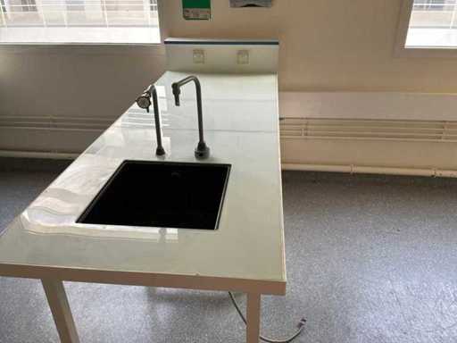 Paillasse avec évier