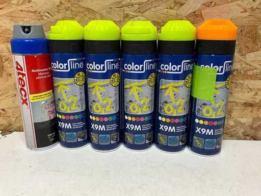 Colorline Markeerspray 3 kleuren (6x)